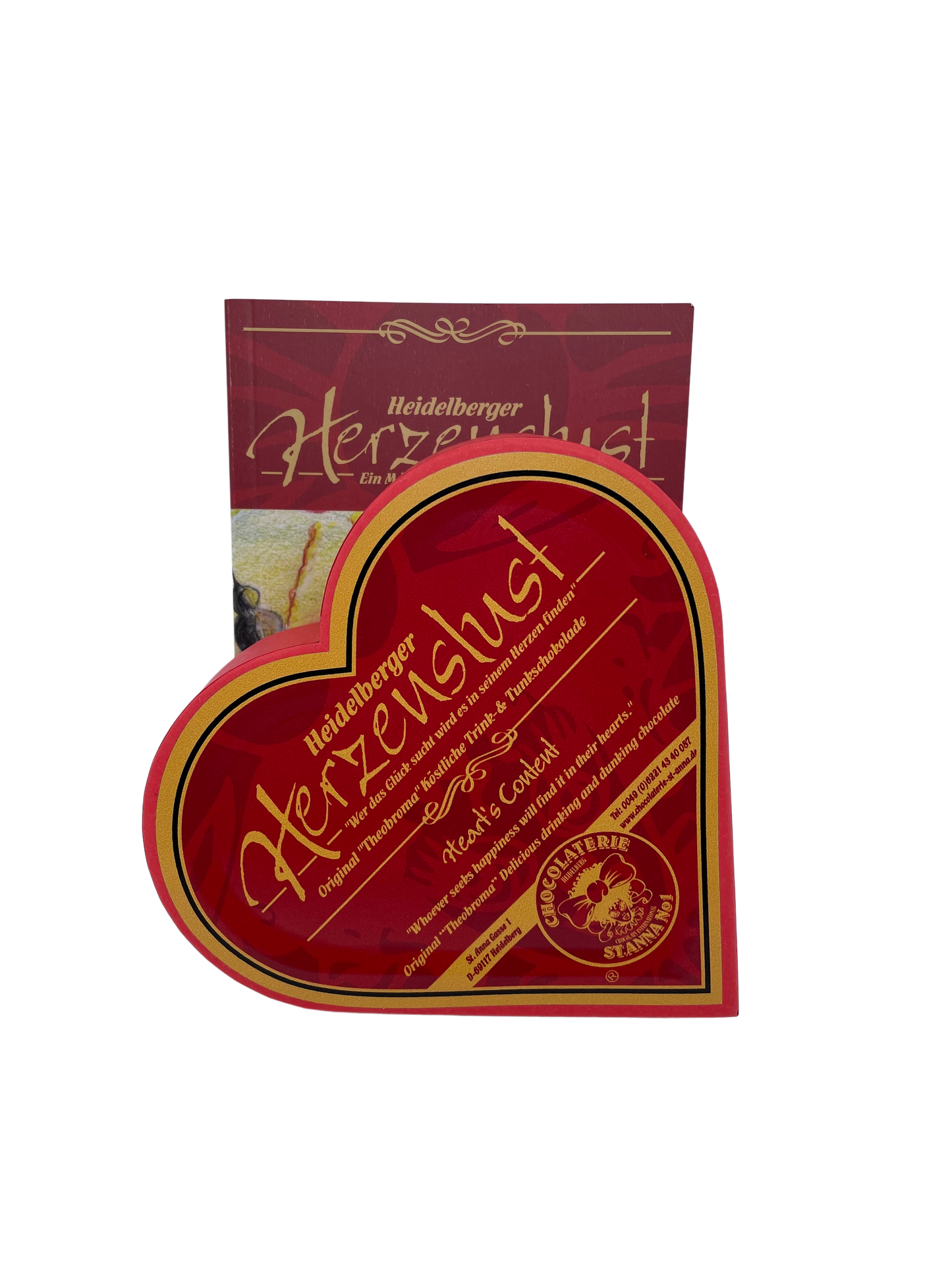 ''Heidelberger Herzenslust'' Theobroma Trinkschokolade inkl. Geschichten Buch